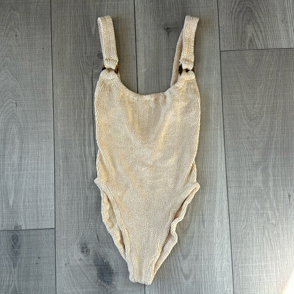 Hunza G Cream Domino One Piece O/S